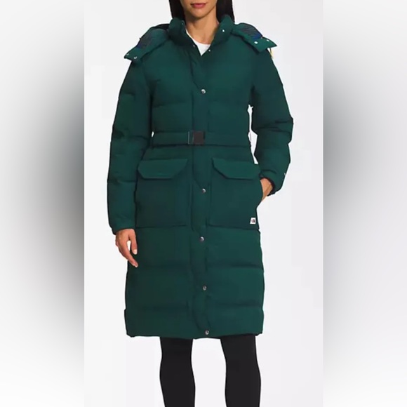 The North Face Women Sierra Down Long Parka Warm Winter Jacket Green NWT. - Picture 1 of 12